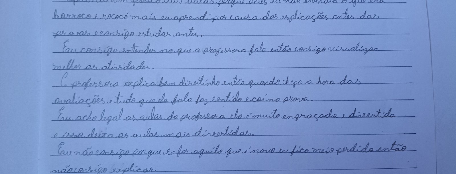 Depoimento manuscrito de Maria Eduarda